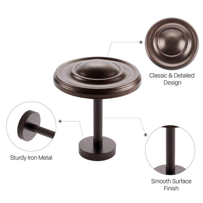 Deco Window Holdback/Curtain Tieback (Set of 2) Spin Medallion Brown Oil Rubbed - Image 3